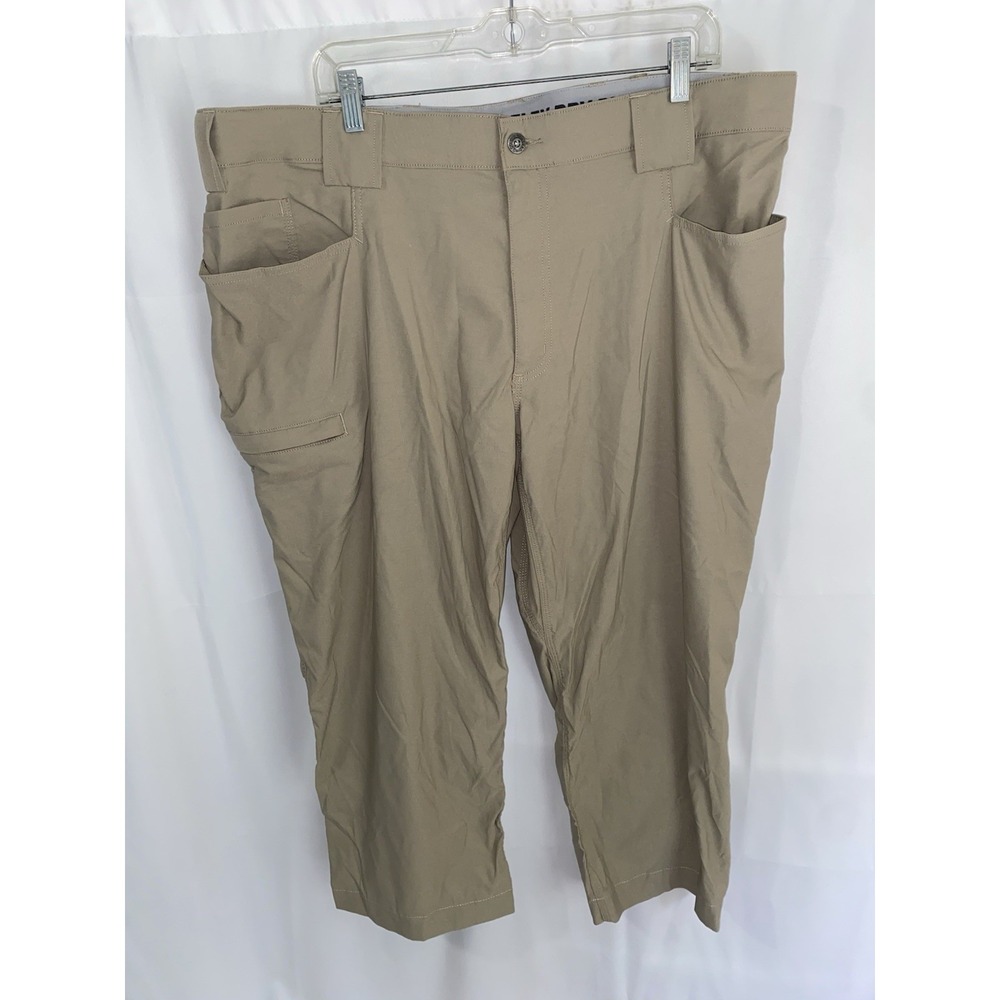Duluth Trading Dry on the Fly Flex Pants 42 x 30 Tan Work Utility Nylon 46202